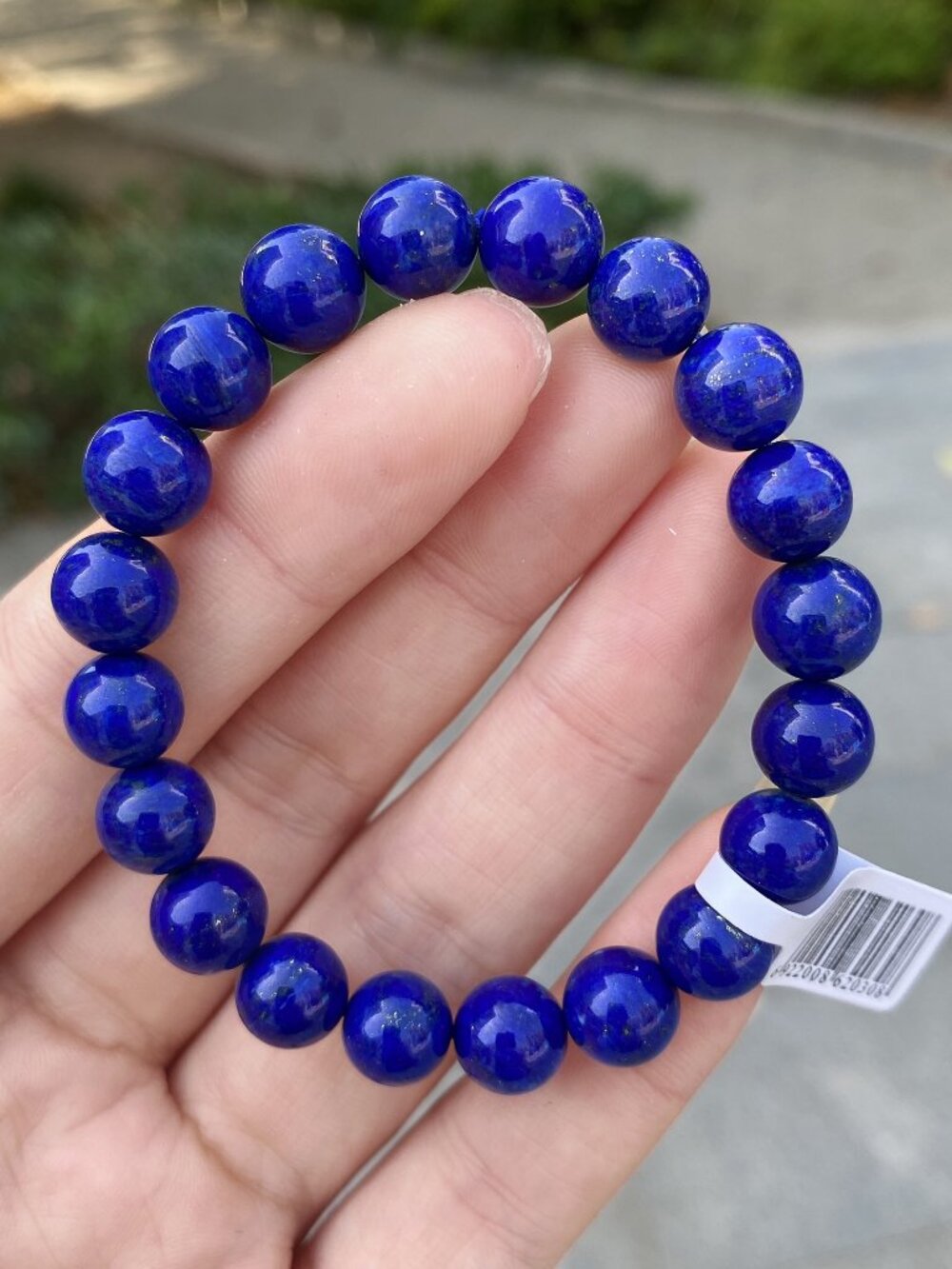 9mm Lapis Lazuli Single‑Loop Bracelet